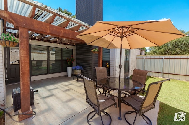 4313 Downing Ave, Midland, TX 79707 - view of patio / terrace with a pergola and outdoor dining area