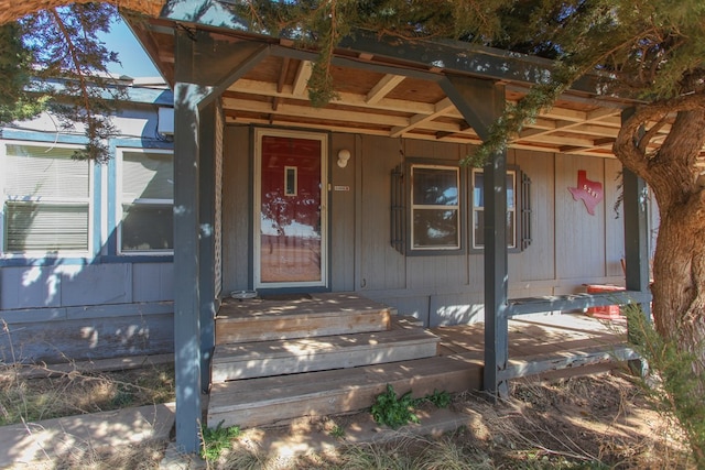 view of doorway to property