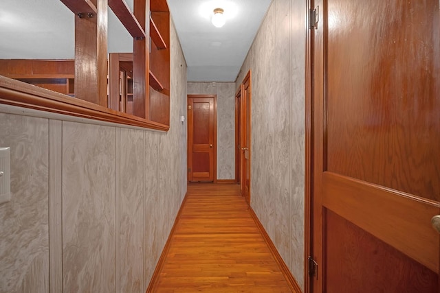 hallway featuring wood finished floors