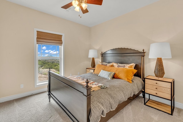 131 High Lonesome Dr, Alpine, TX 79830 - carpeted bedroom with baseboards and a ceiling fan
