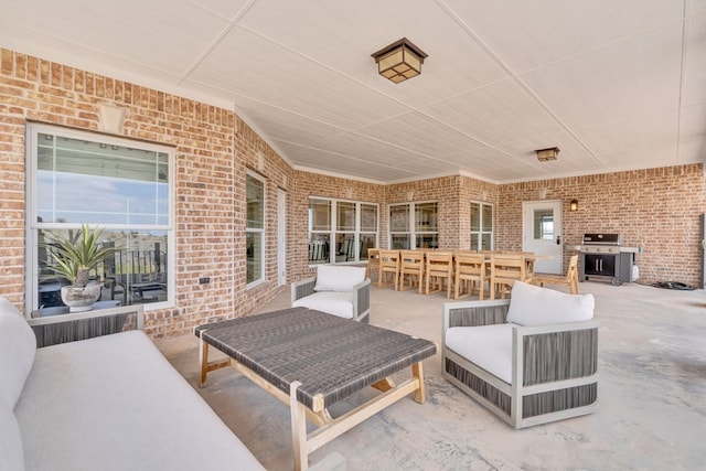 131 High Lonesome Dr, Alpine, TX 79830 - view of patio featuring grilling area and an outdoor living space
