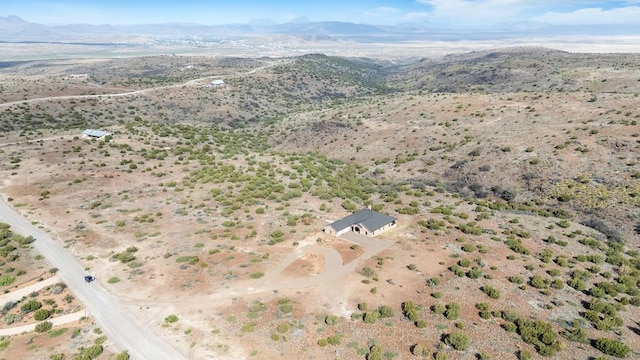 131 High Lonesome Dr, Alpine, TX 79830 - aerial view of property and surrounding area featuring mountains and a desert landscape