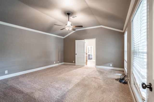 2205 Boyd Ave, Midland, TX 79705 - bonus room with vaulted ceiling, a ceiling fan, and carpet flooring