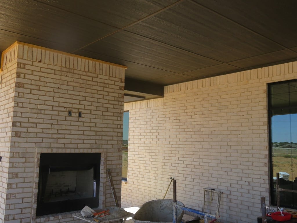 2701 S County Rd 1092, Midland, TX 79706 - view of patio with a fireplace