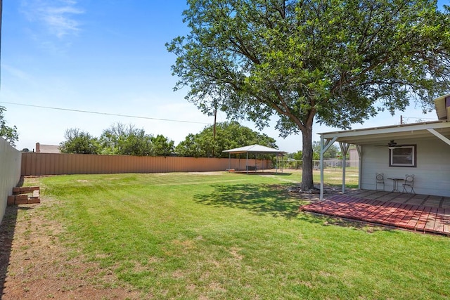 306 S Moss Lake Rd, Big Spring, TX 79720 - fenced backyard with a deck