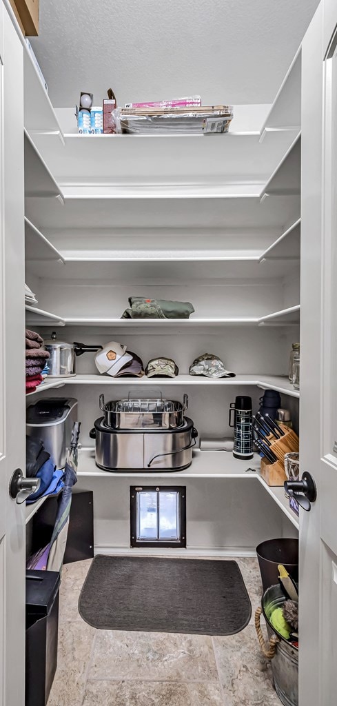view of storage area