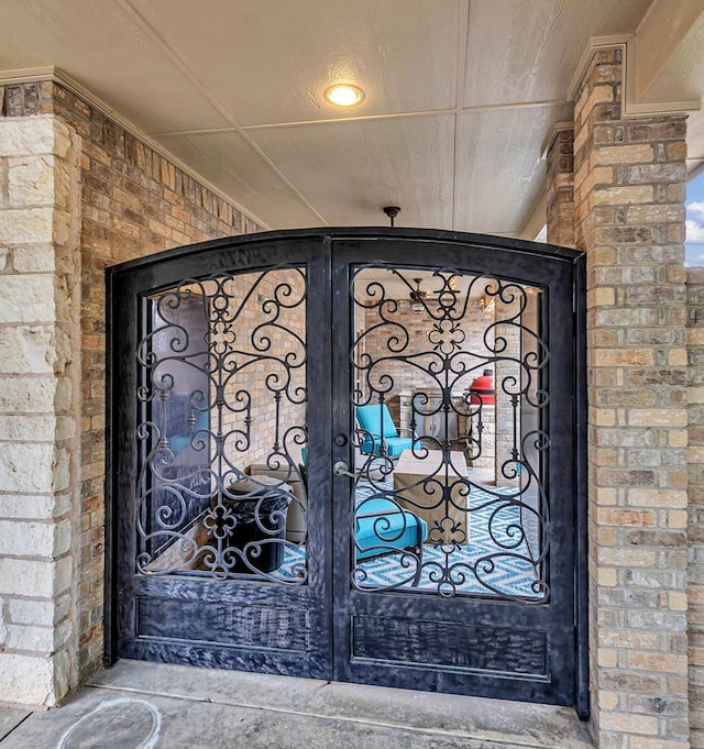 interior space with a gate