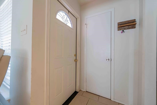 view of tiled entrance foyer