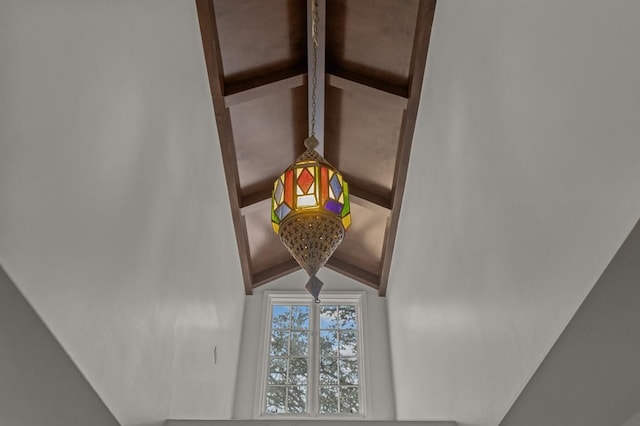 interior details featuring beamed ceiling