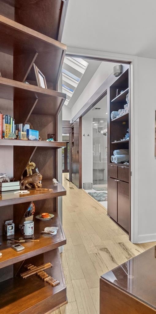 interior space with light wood-style flooring