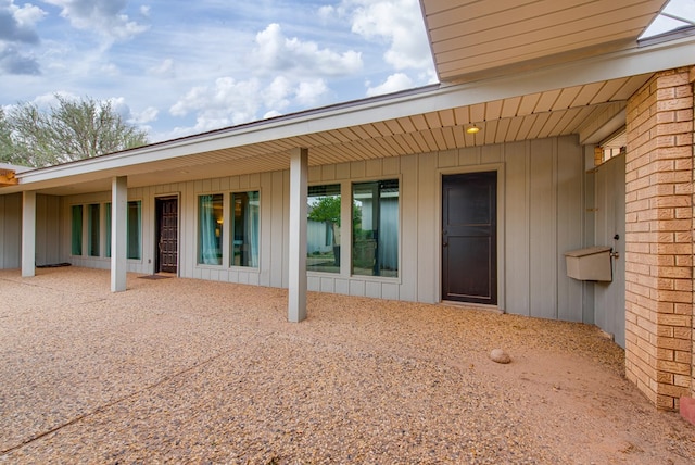 rear view of property with a patio