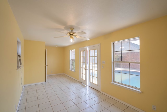 5500 Drexel, Midland, TX 79707 - unfurnished room with healthy amount of natural light, a ceiling fan, and light tile patterned flooring