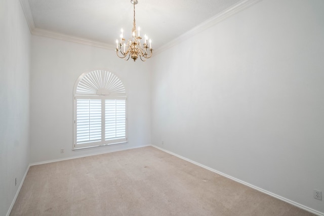 5500 Drexel, Midland, TX 79707 - carpeted empty room featuring a chandelier and ornamental molding
