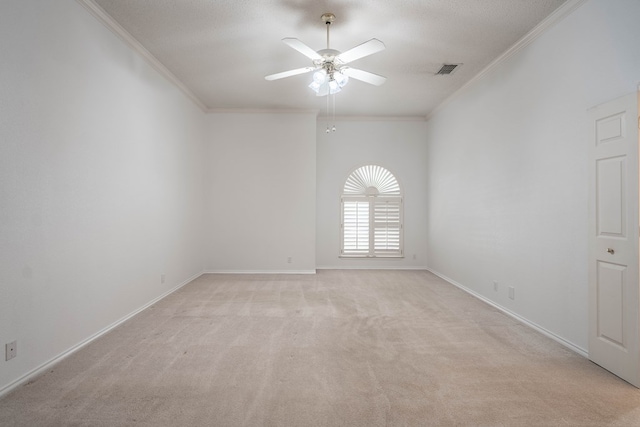 5500 Drexel, Midland, TX 79707 - unfurnished room with light carpet, crown molding, and a ceiling fan