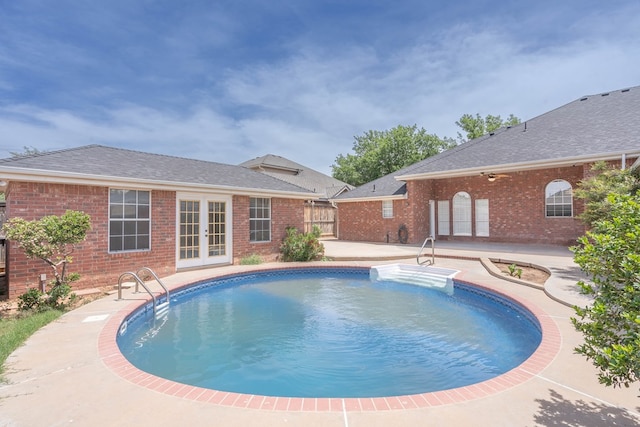 5500 Drexel, Midland, TX 79707 - view of swimming pool with french doors and a patio area