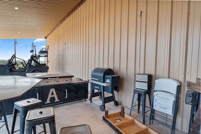 view of patio featuring grilling area