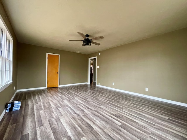 2508 31st St, Snyder, TX 79549 - spare room with ceiling fan and light hardwood / wood-style floors