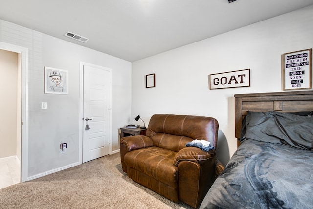 view of carpeted bedroom