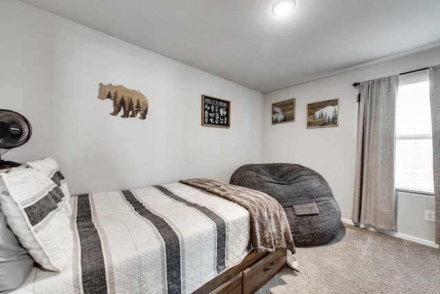 view of carpeted bedroom