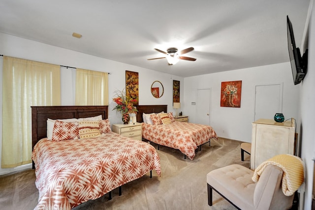2309 W Golf Course Rd, Midland, TX 79701 - carpeted bedroom with ceiling fan