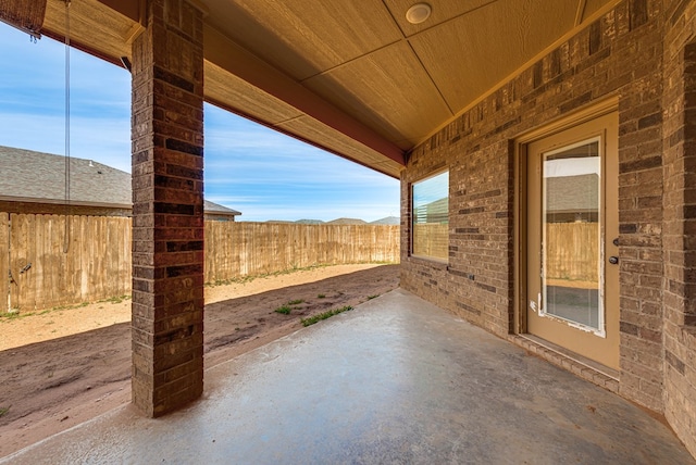 view of patio / terrace with a fenced backyard