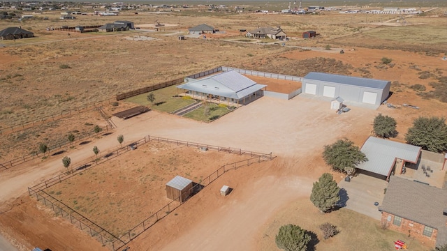 bird's eye view with a rural view