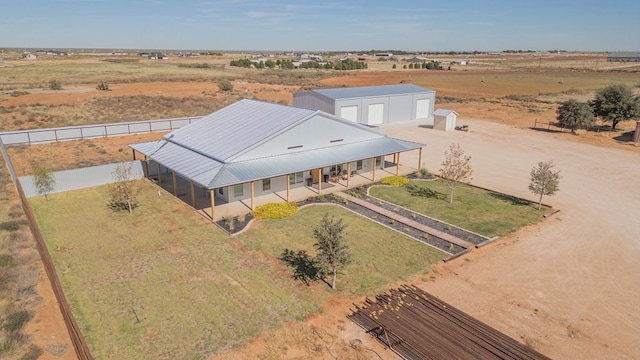 aerial view featuring a rural view