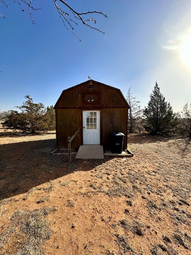 view of shed