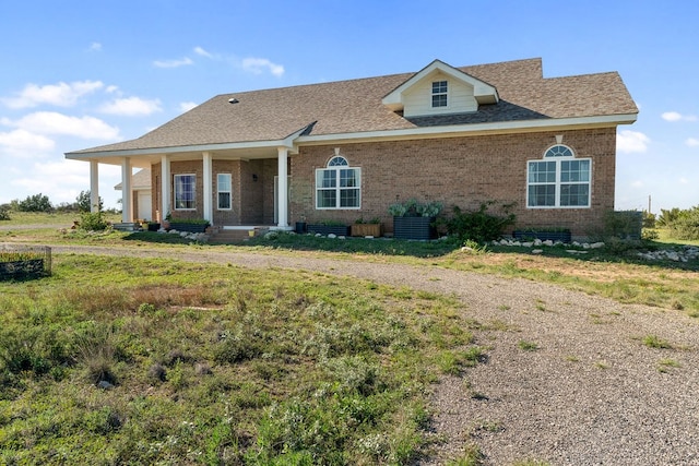 view of front of home with covered porch