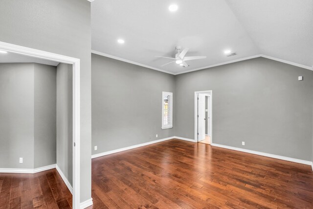 2201 Hereford Blvd, Midland, TX 79707 - empty room featuring recessed lighting, baseboards, ceiling fan, and wood finished floors