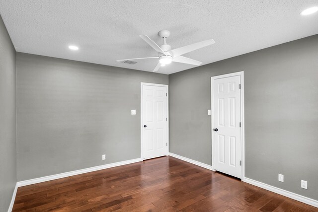 2201 Hereford Blvd, Midland, TX 79707 - empty room with a ceiling fan, baseboards, visible vents, and wood finished floors