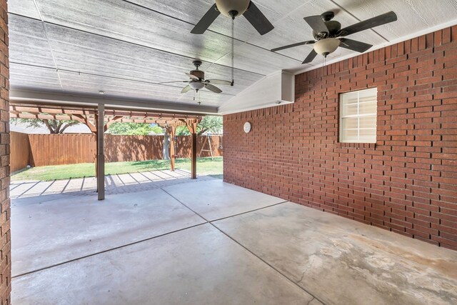 2201 Hereford Blvd, Midland, TX 79707 - view of patio / terrace featuring a ceiling fan and a fenced backyard
