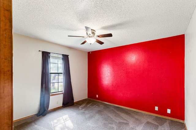 3400 Dentcrest Dr, Midland, TX 79707 - carpeted empty room featuring ceiling fan and a textured ceiling