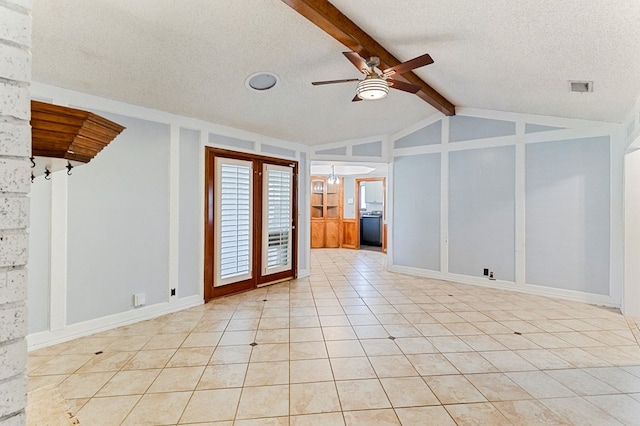 3400 Dentcrest Dr, Midland, TX 79707 - unfurnished room featuring ceiling fan, a textured ceiling, and light tile patterned floors