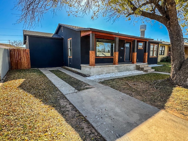 view of front of home with a porch