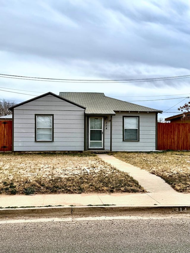 view of ranch-style house