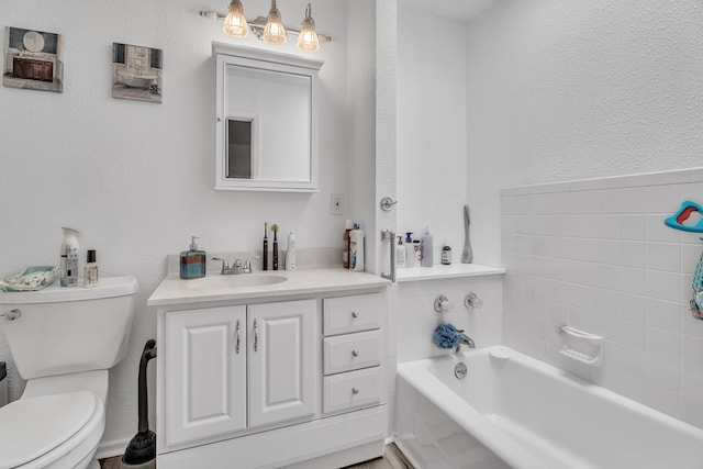 2108 Cecilia, Big Spring, TX 79720 - full bath featuring a bath, vanity, and a textured wall
