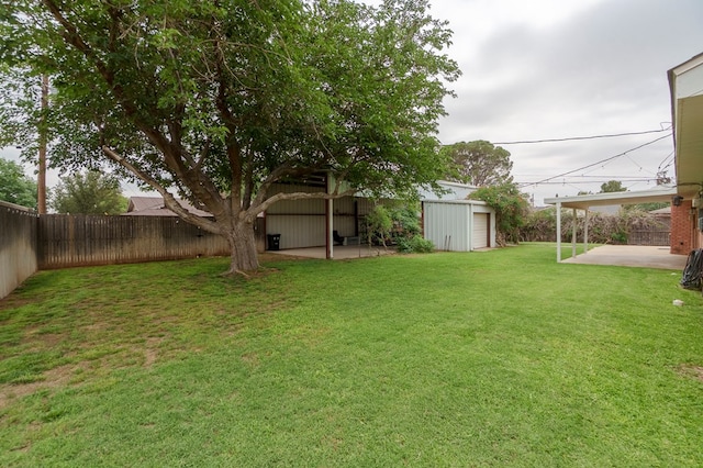 3300 Cambridge St, Odessa, TX 79761 - fenced backyard with a patio area and a storage shed