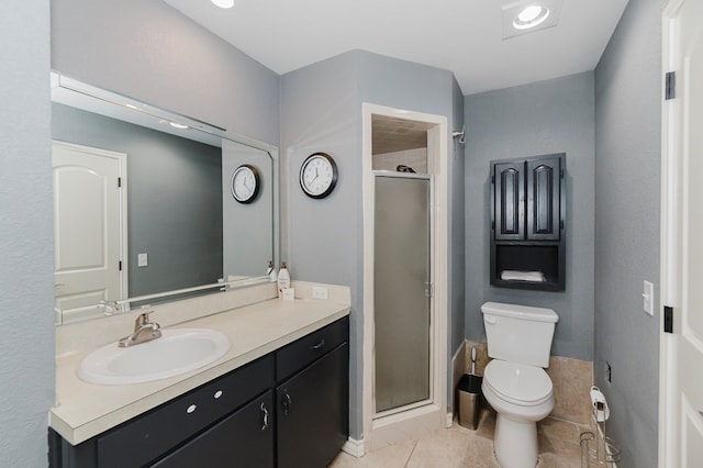 3300 Cambridge St, Odessa, TX 79761 - full bath with a stall shower, vanity, and tile patterned flooring