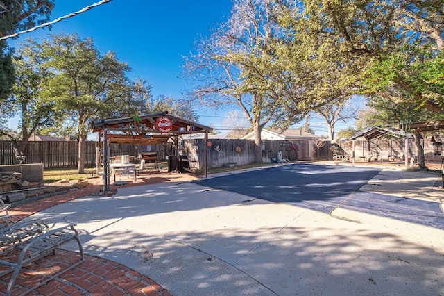 exterior space with a gazebo