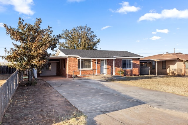 view of ranch-style home