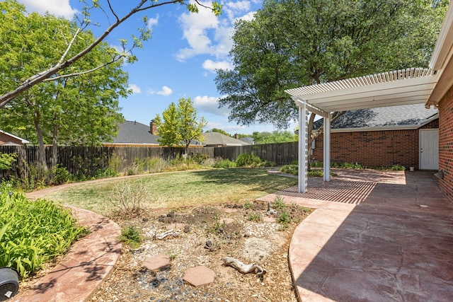 5708 Ridgemont Pl, Midland, TX 79707 - fenced backyard featuring a pergola and a patio