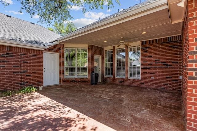 5708 Ridgemont Pl, Midland, TX 79707 - view of patio / terrace featuring a ceiling fan