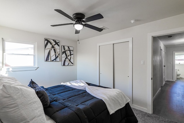 4604 Versailles Dr, Midland, TX 79703 - bedroom featuring a closet and ceiling fan