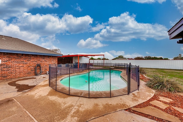 5709 E County Rd 97, Midland, TX 79706 - view of swimming pool with a patio, a fenced in pool, and a fenced backyard