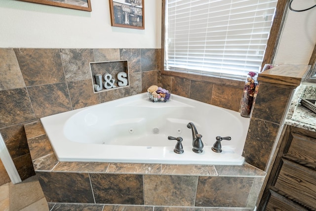 bathroom featuring a jetted tub