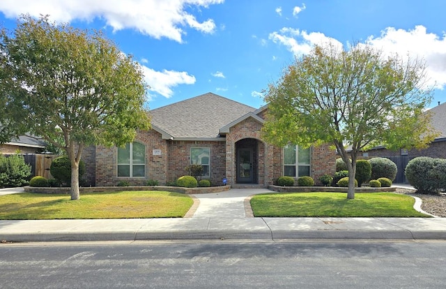 view of front of house with a front yard