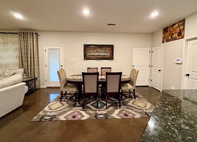 view of dining room