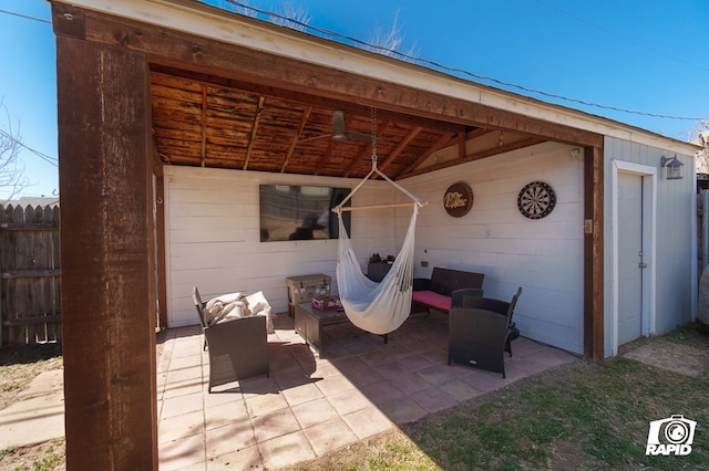 view of patio / terrace with fence