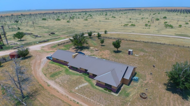 aerial view featuring a rural view